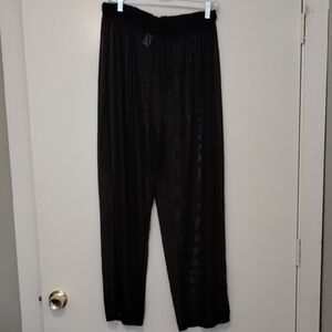 Chic Black Sheer Swim Coverup Pants